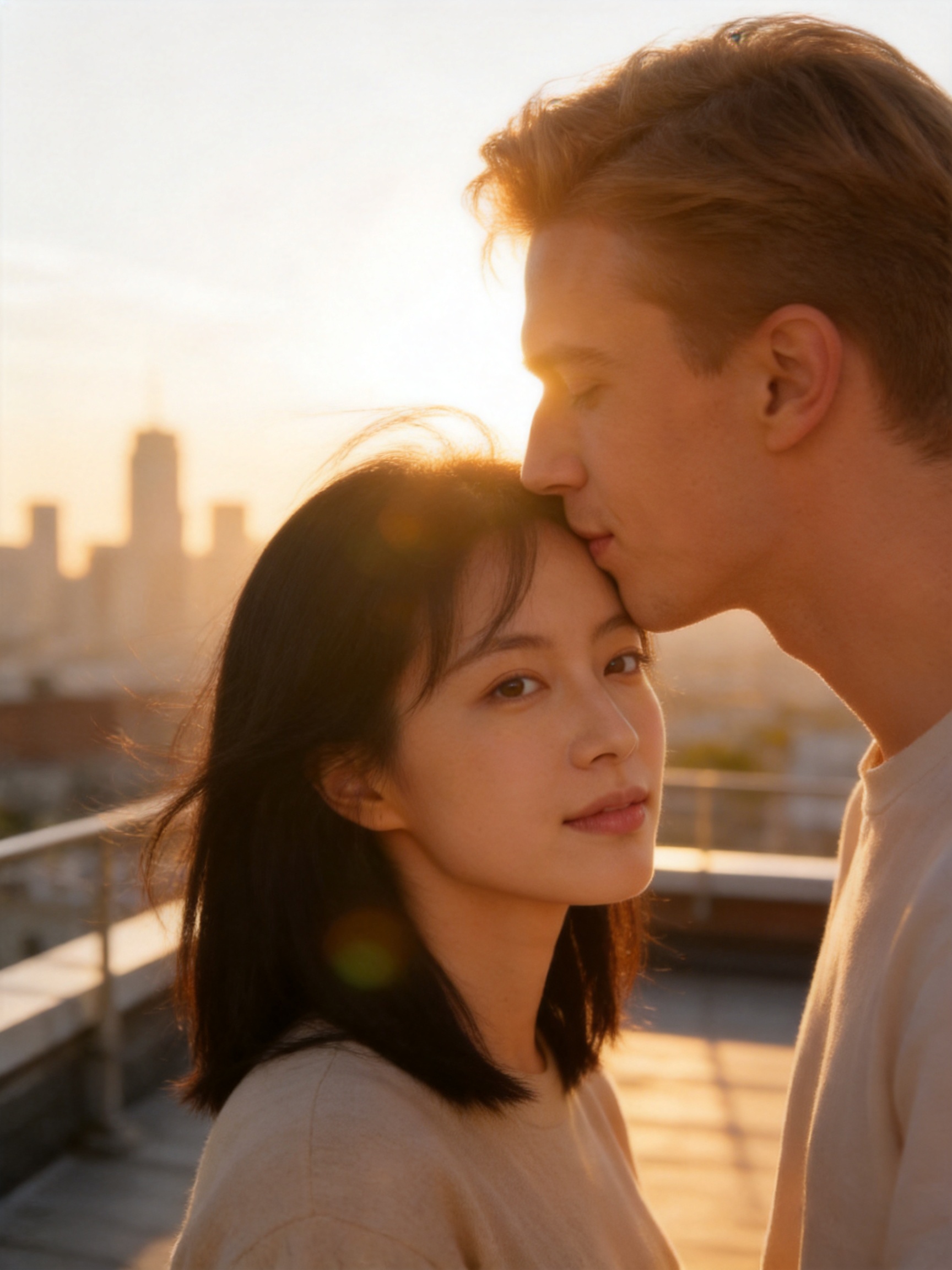 Forehead Kiss Golden Hour