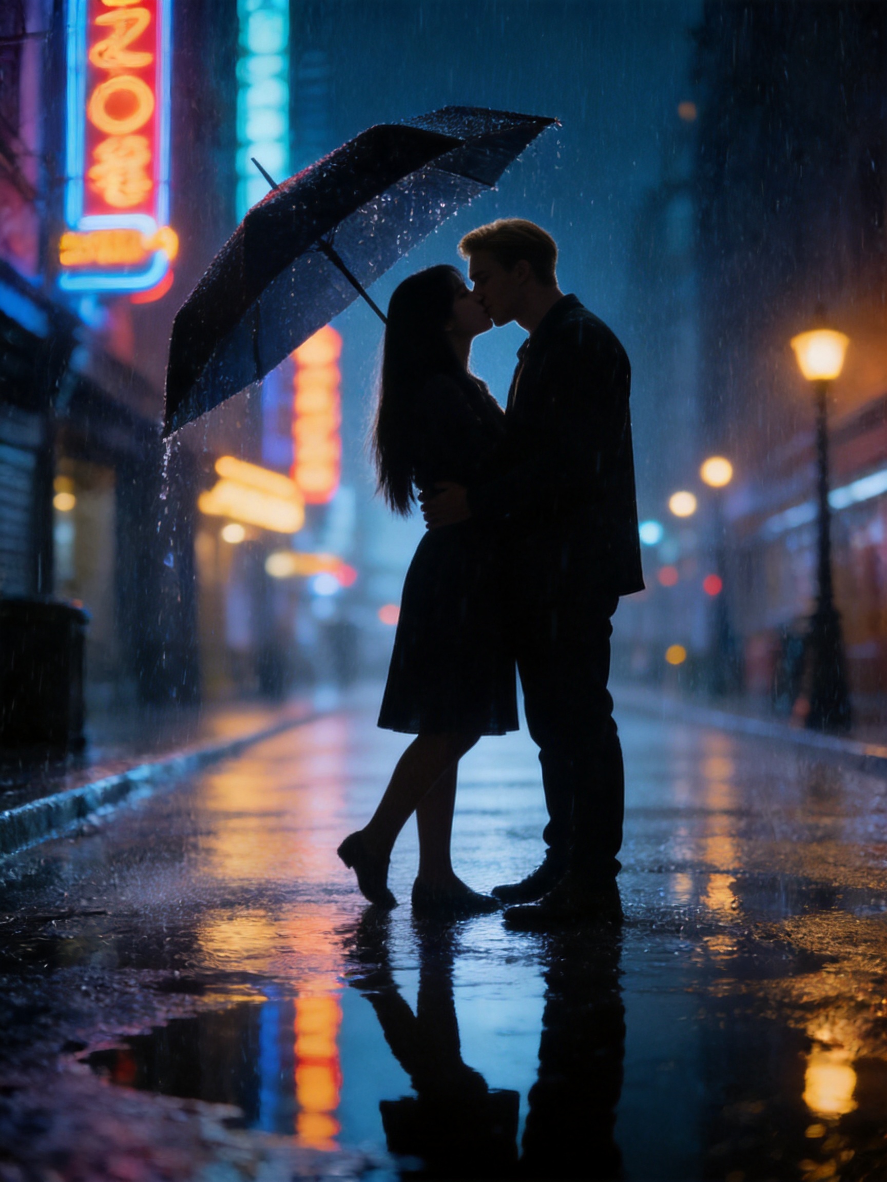 Rainy Street Kiss